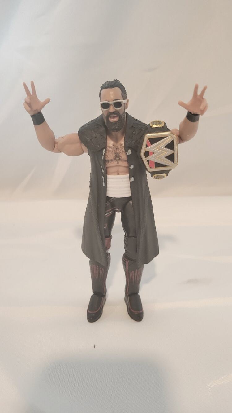 WWE Mattel Elite Seth Freakin Rollins Action Figure Coat Sunglasses Championship